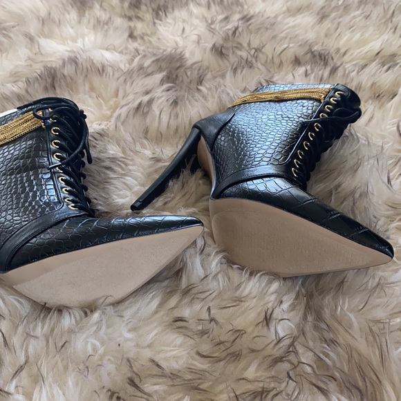 Chain Detail Stiletto Bootie - Picture 10 of 17